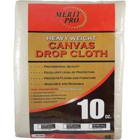 MERIT PRO Merit Pro 2045 4 x 15 ft. Heavy Weight Canvas Drop Cloth - 10 oz. 652270020457